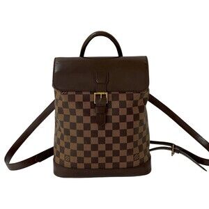 LOUIS VUITTON Brown Damier Leather Backpack